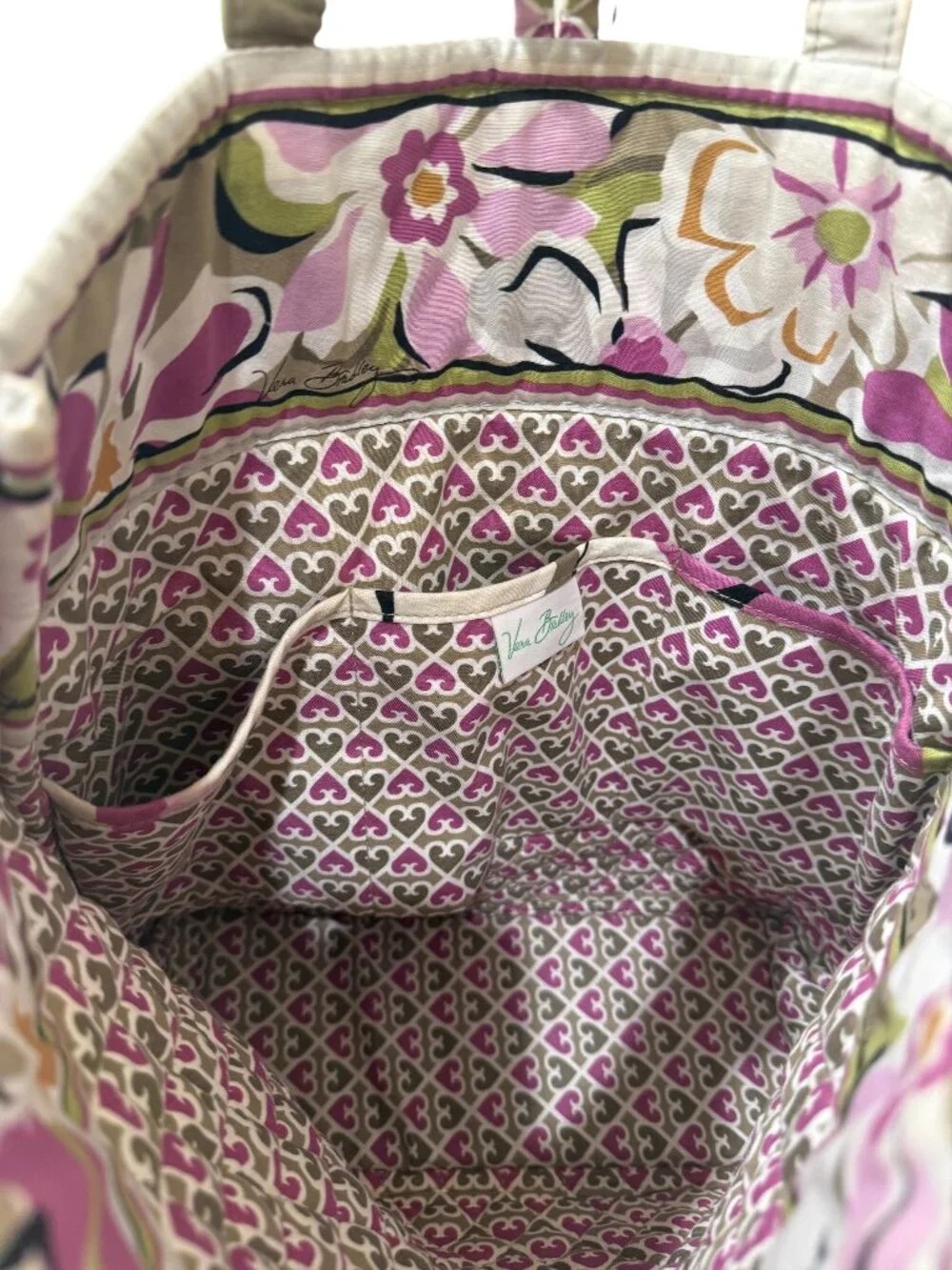Vera Bradley Portobello Road Quilted Floral Tote / Shoulder Bag